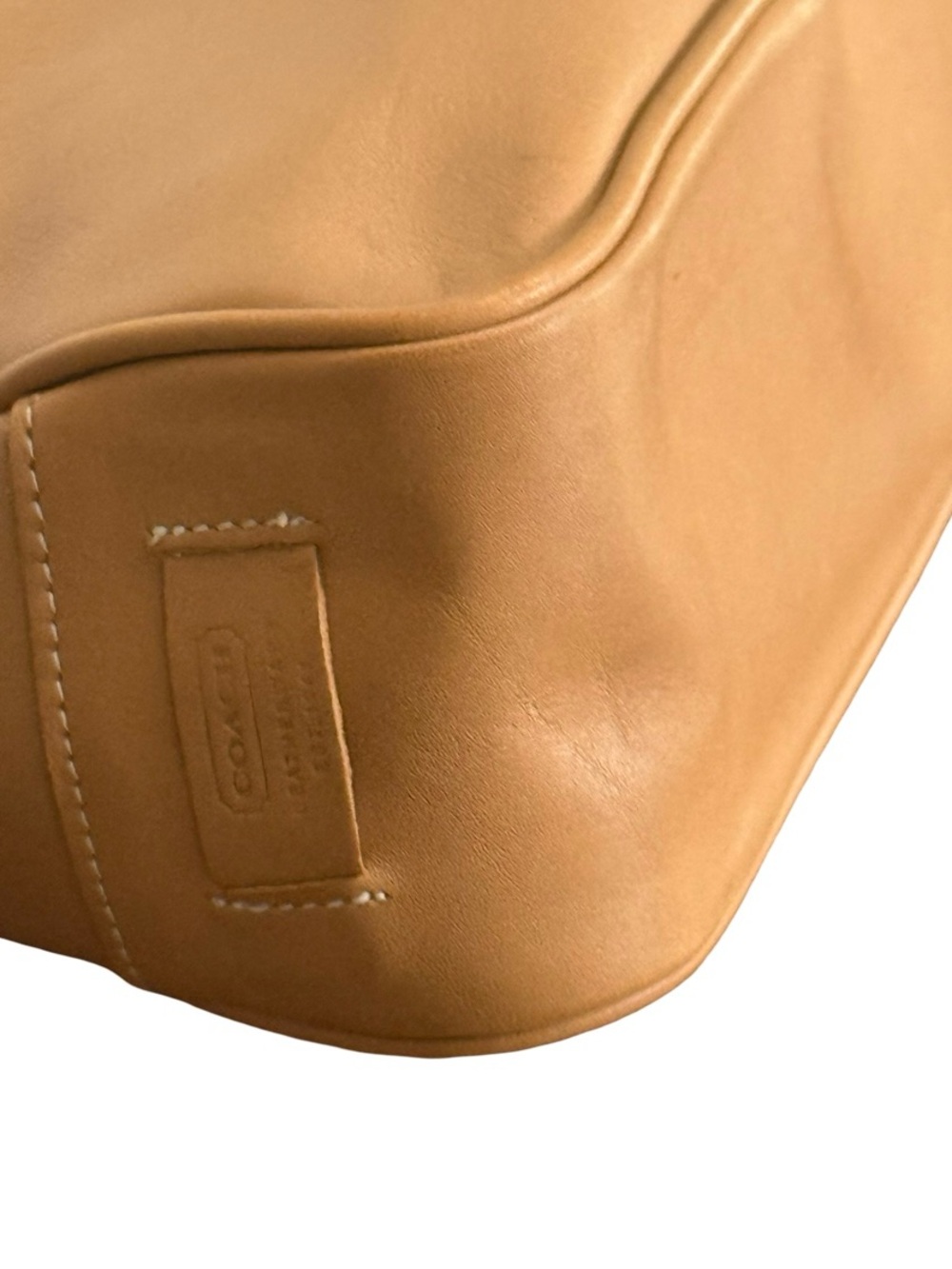 Coach Vintage Hamptons Tan Leather Hobo Shoulder Bag Y2K - Picture 7 of 15